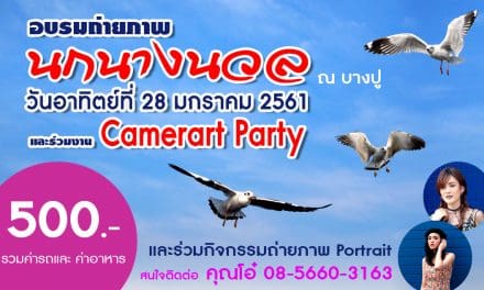 อบรมถ่ายภาพนกนางนวล และร่วมงาน Camerart Party 2018